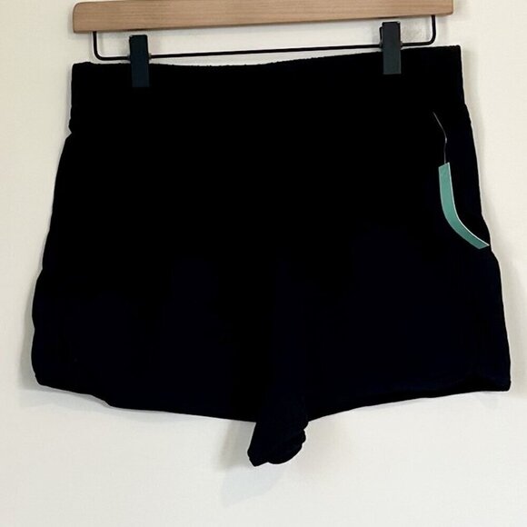 NWT Abound Women's Black Organic Cotton Elastic Waistband Pull-on Shorts - Small - Picture 1 of 6